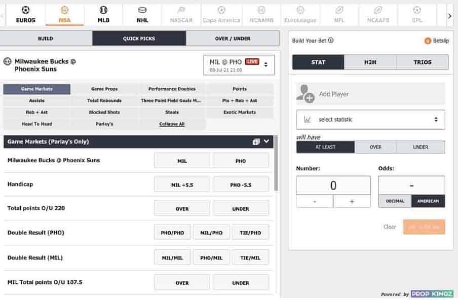 Mybookie Prop Builder Tool