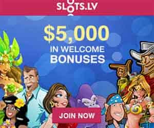 Slots.lv $5,000 Deposit Bonus Package