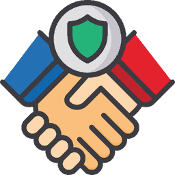 Icon depicting vote of confidence or trusted partnership